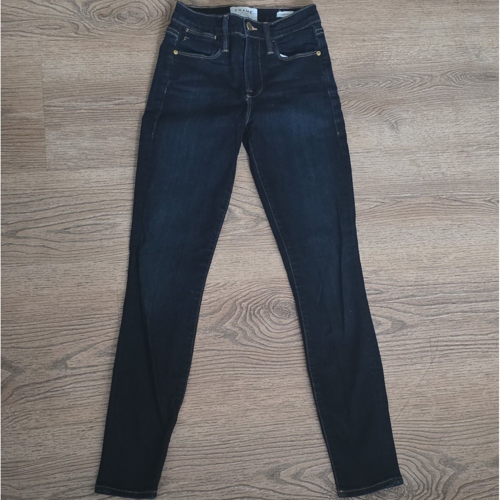 Frame Le High Skinny Jeans Women's Size 23 Dark Wash Stretch Denim
